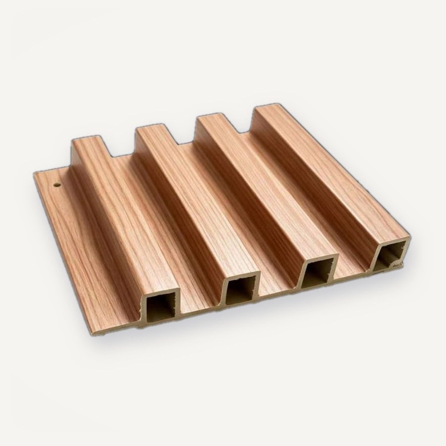 Panel Fluted motif JC-M06 — Kayu terang bergradasi