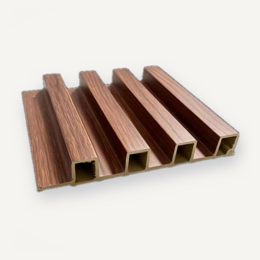 Panel Fluted motif JC-M03 — Kayu cokelat